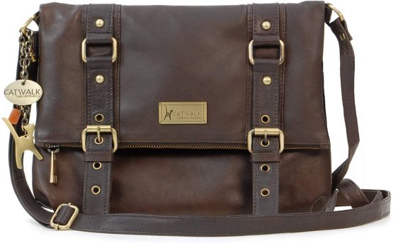 Catwalk Collection Handbags - Women's Leather Cross Body Bag - ABBEY ROAD
