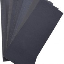 Abrasive Dry Wet Waterproof Sandpaper Sheets Assorted Grit of 400/ 600/ 800/ 1000/ 1200/ 1500 for Furniture, Hobbies and Home Improvement (12 Sheets)