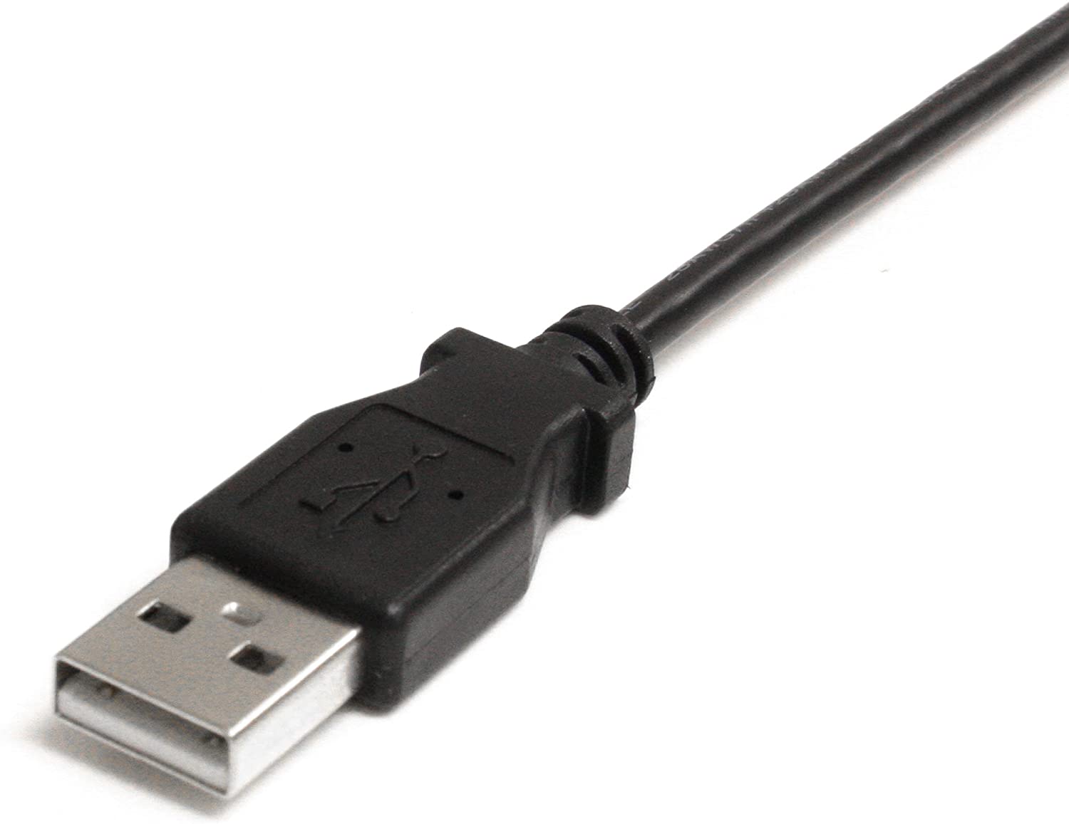 6 FT MINI USB CABLE - A TO LEFT, Black, 6 ft/2 m - Image 3