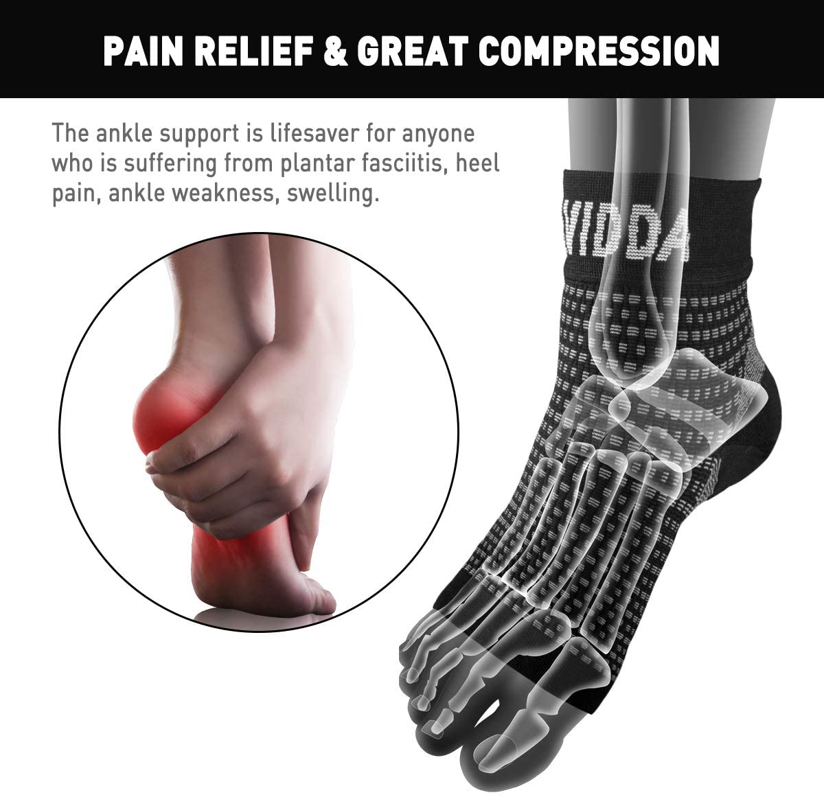 AVIDDA Plantar Fasciitis Socks 1 PAIR - Image 2
