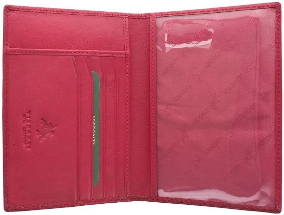 Visconti Polo Collection Leather Passport Holder RFID Blocking 2201 Fuchsia - Image 4