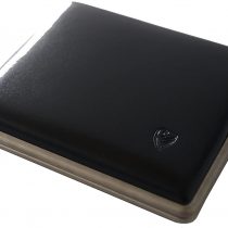 GERMANUS Cigarette Case:"Black Leather", Made in Germany, 100 mm Length, for 80 mm - 100 mm Cigarettes