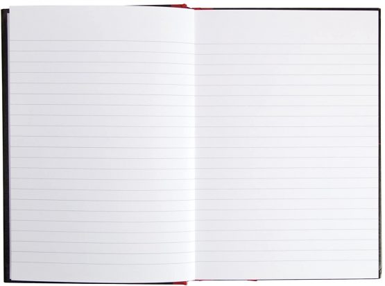 Black n' Red A5 Recycled Casebound Hardback Notebook - Black/Red - Image 3