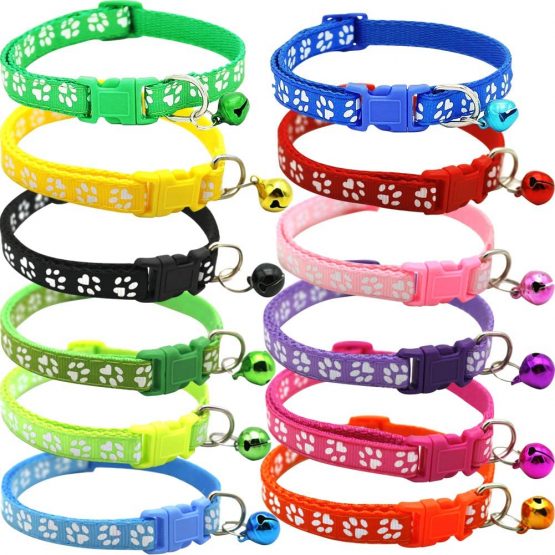 BETOY Cat Collar and Bell With Safety Quick Release Break Away Buckle, Suitable and Adjustable To Fit All Domestic Cats And Larger Kittens (12 pcs) with Bell- Adjustable 19-32cm