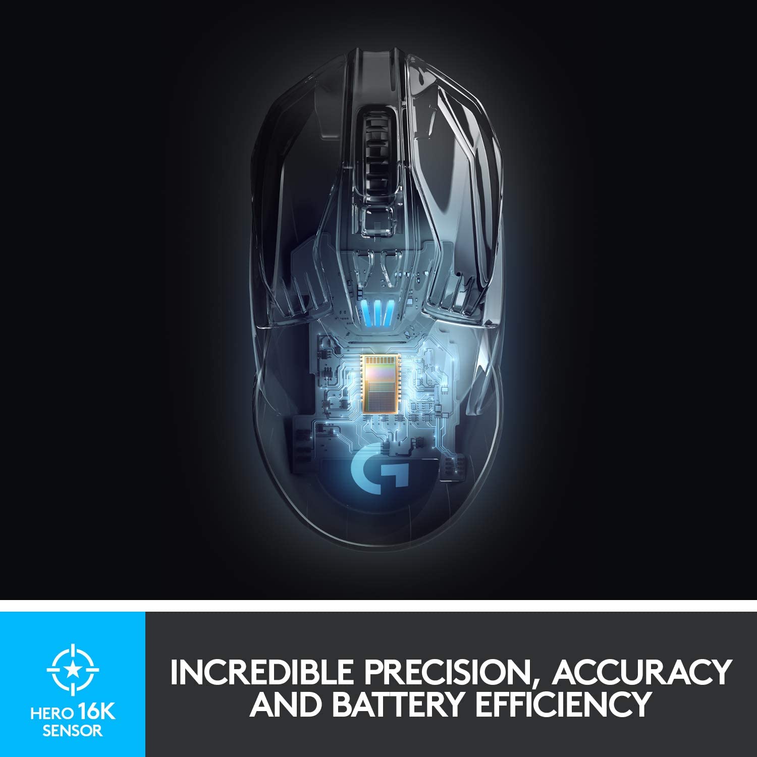 Logitech 910-005673 G903 Lightspeed Wireless Gaming Mouse, RGB, Lightweight, Programmable Buttons, Powerplay-Compatible - Image 3