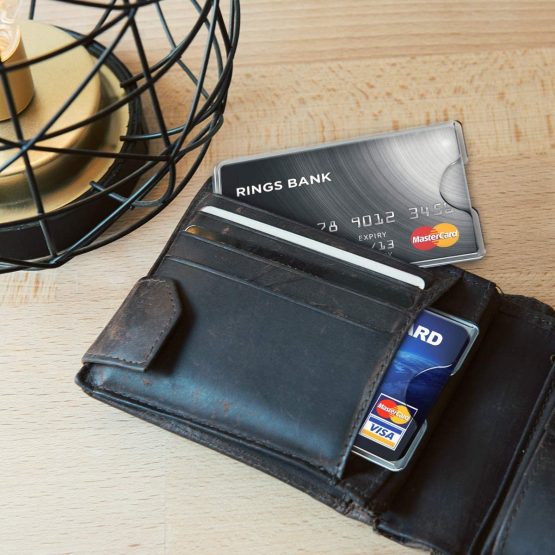 kwmobile 10 Pieces Credit Card Sleeves - Soft Transparent ID Business Card Holder - Identification Social Security SSN Cards Protector Inserts - Clear - Image 2
