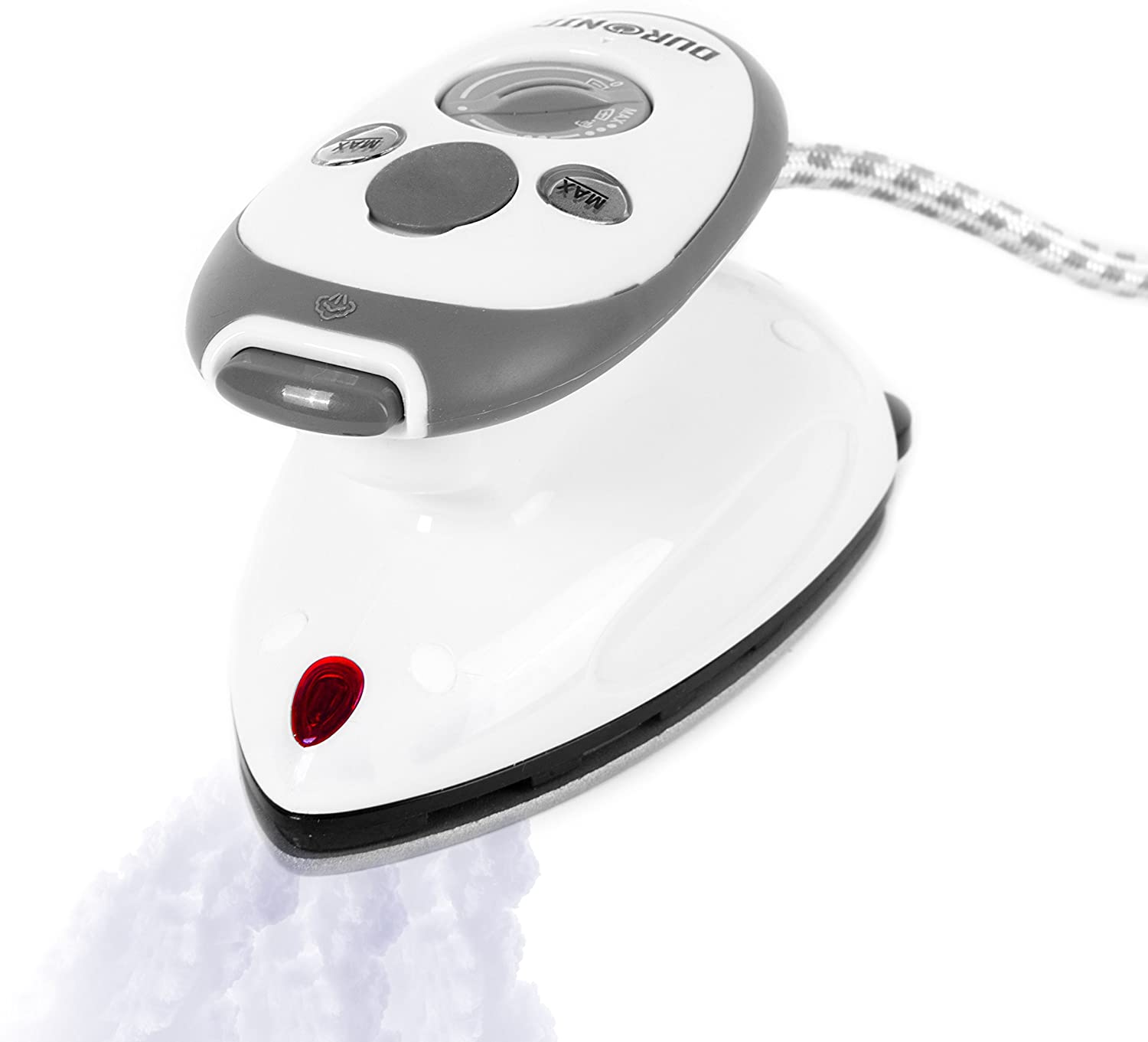 Duronic Travel Iron SI2 WE 375W Mini Irons with Variable Temperature Portable 50ml White Steam Iron For Holiday Quilting Crafts Compact Design for Travelling