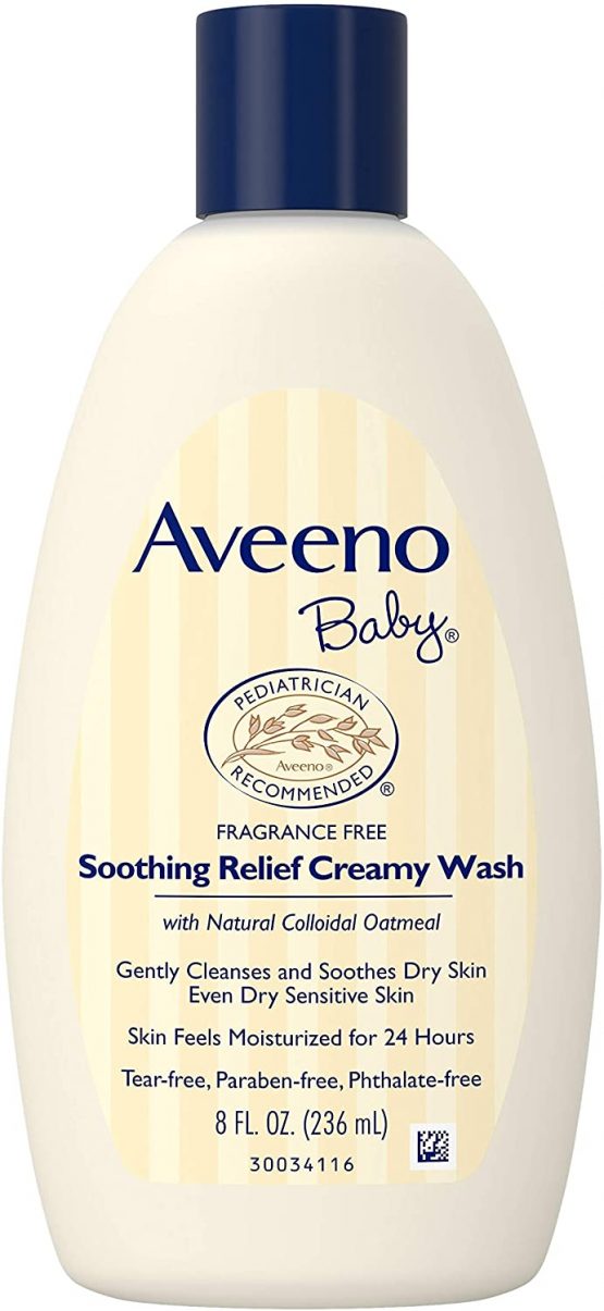Aveeno Baby Soothing Relief 24 Hour Moisture Creamy Wash, 8 Fl. Oz.