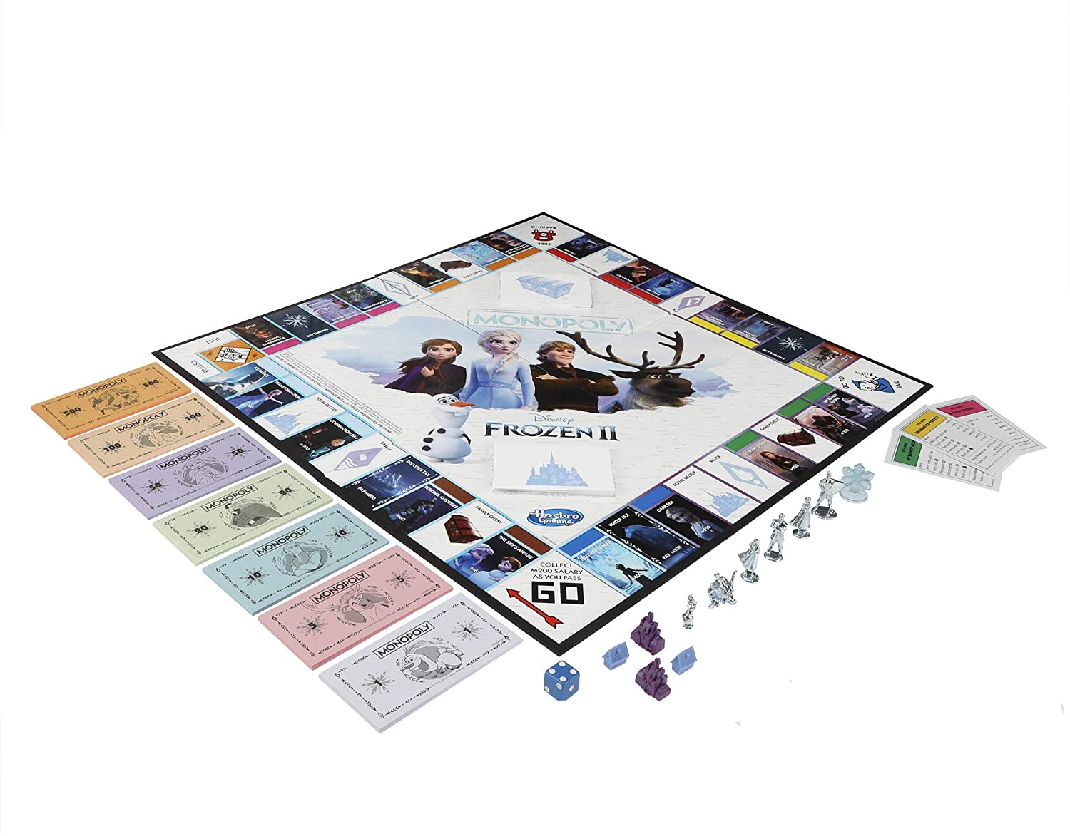 Monopoly Game: Disney Frozen 2 Edition Board Game for Ages 8 and up, Nylon/a - Image 2