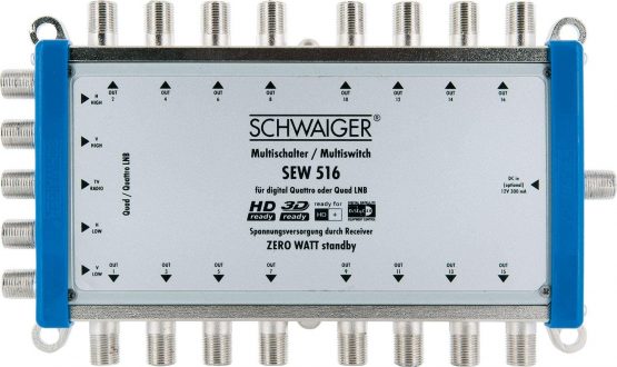 Schwaiger SEW516 531 Multiswitch (up to 16 users, no mains connection needed; suitable for DVB-T2) silver - Image 2
