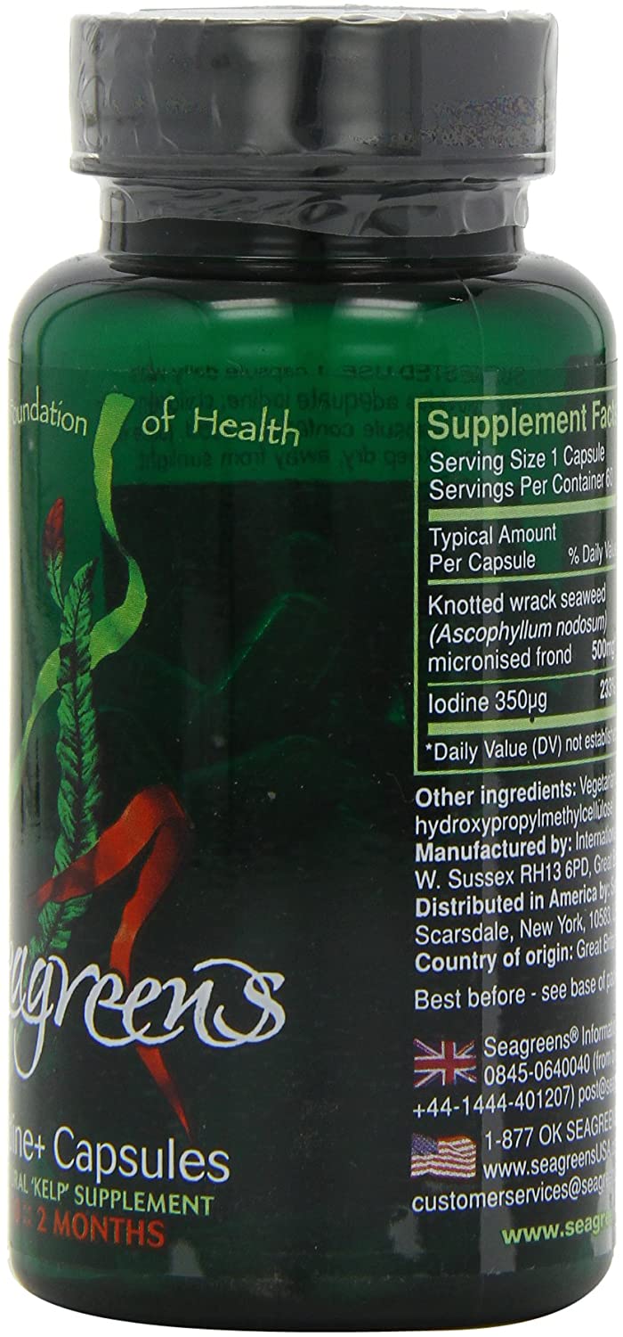 Seagreens Iodine+ Organic Seaweed Supplement, 2 Month Supply, 390mcg Natural Iodine from Seaweed, Vegan, Plant-Based - Image 2