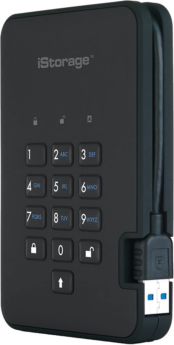 iStorage diskAshur2 SSD 2 TB -Secure Portable Solid State Drive - Password Protected, Dust/Water-Resistant, Hardware Encryption IS-DA2-256-SSD-2000-B - Image 2