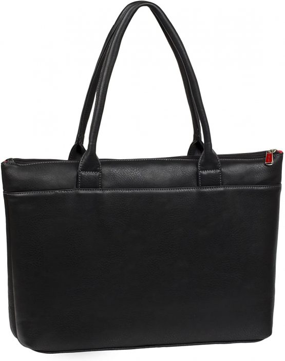Rivacase 8991 Women's Tote Bag Faux Leather Shoulder Bag | Fits up to 15.6 Laptop | Elegant for Business Travel large Black - Image 2