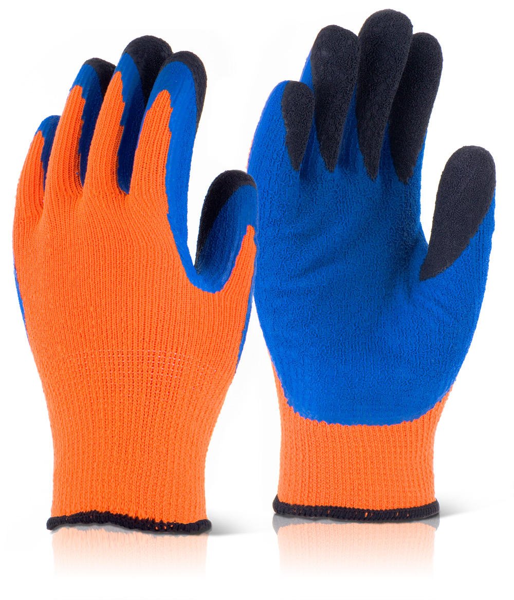 LATEX THERMO-STAR FULLY DIPPED GLOVE ORANGE 9