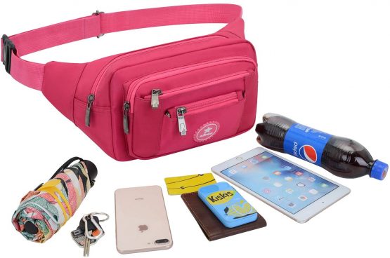 Ariineer Waterproof Bumbags and Fanny Packs Plus Size for Sport Hiking Large Waist Travel Pouch Bag Hiking Sport Waist Bag Large Bumbag for Women Men - Image 2