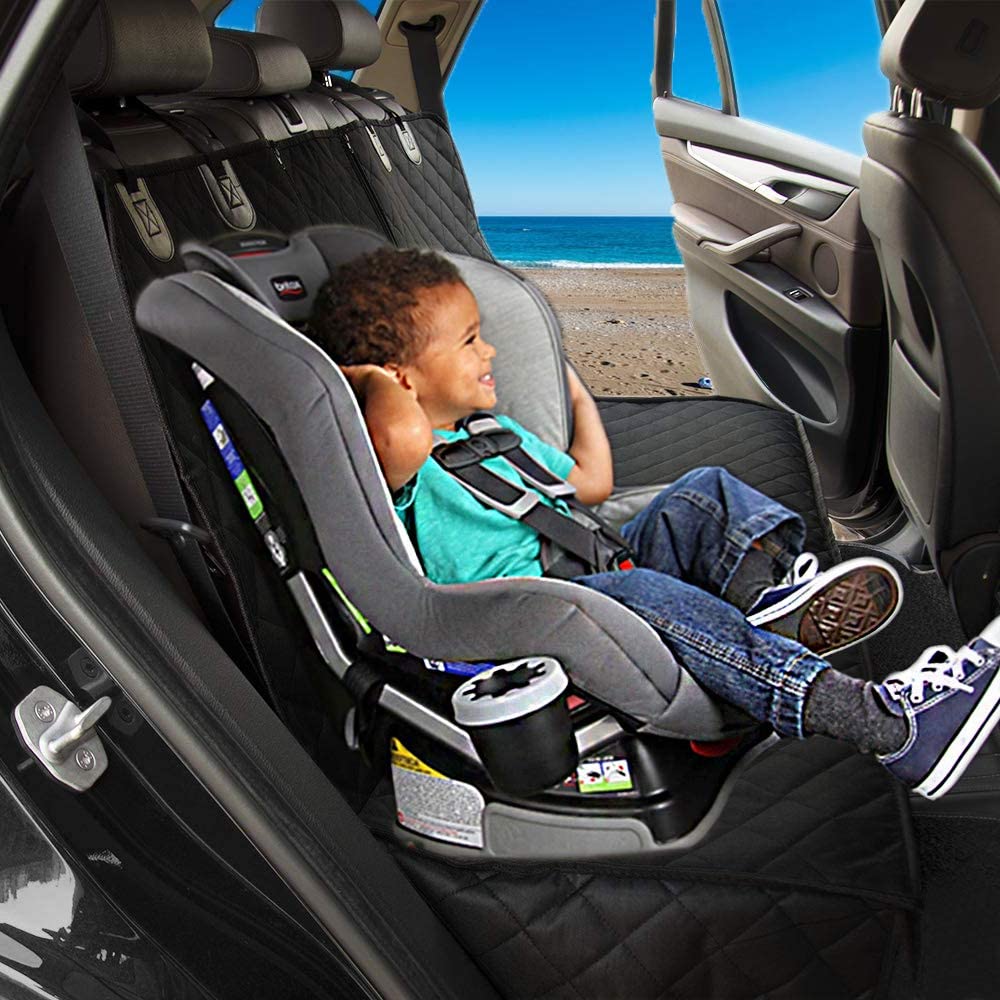 AMZPET Dog Car Seat Cover (Universal: 133cm) - Waterproof, Non-slip & Scratch-Proof - Not Isofix Compatible - Image 4