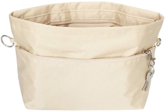 Bag Organiser Insert Handbag, Expandable Purse Organiser Zipper Closure, Waterproof Nylon