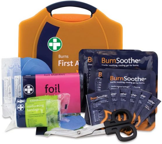Reliance Medical Burn First Aid Kit in Orange Compact Aura Box