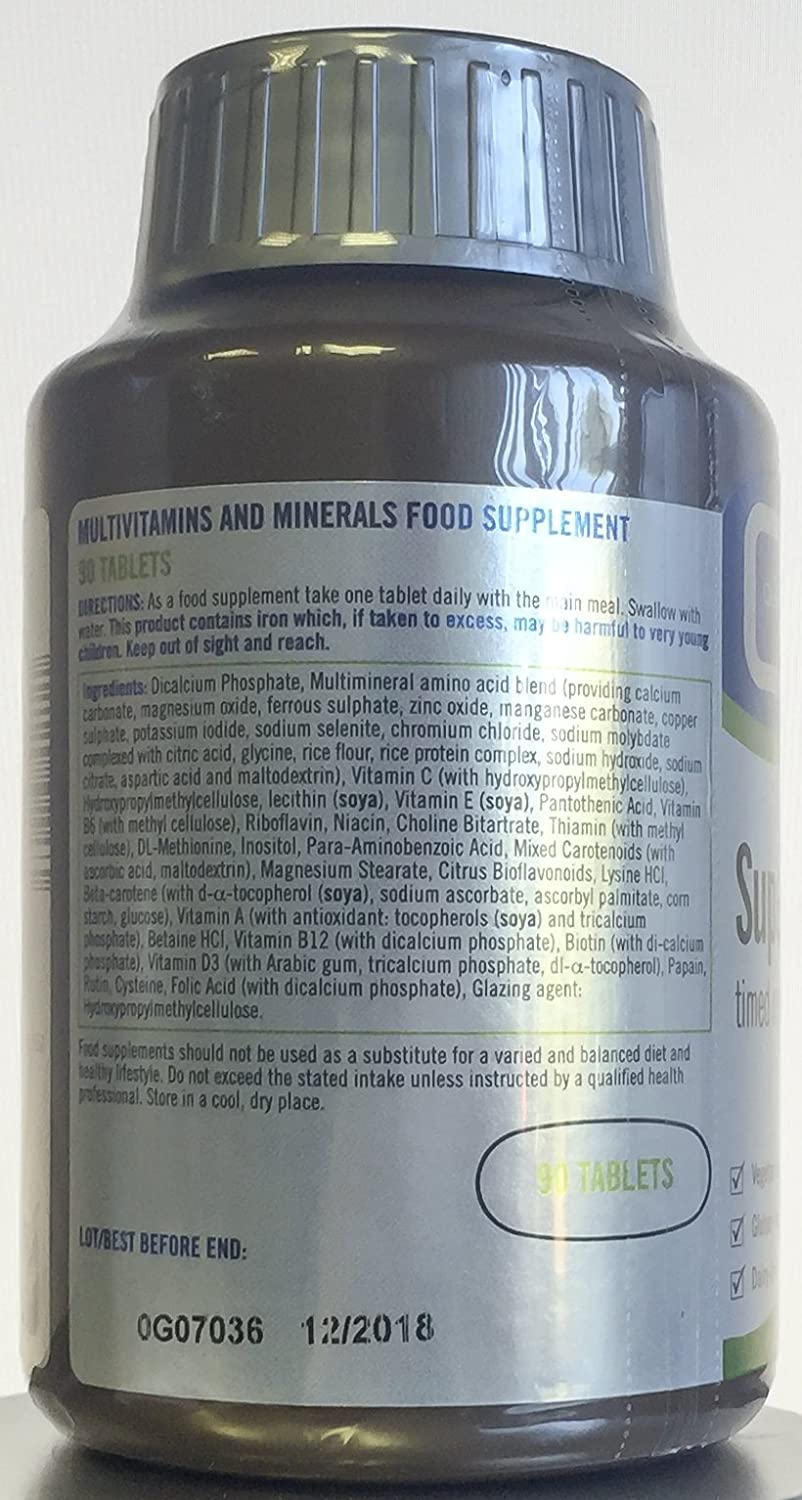 Quest Super Once A Day Multivitamin & Minerals 90x Tablets. 17 Vitamins & 12 Minerals with Vitamin A, B, C, D - Image 2