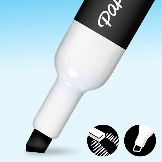 Paper Mate Low Odour Whiteboard Markers, Chisel Tip, Assorted Ink Colours, 4 Count - Image 2