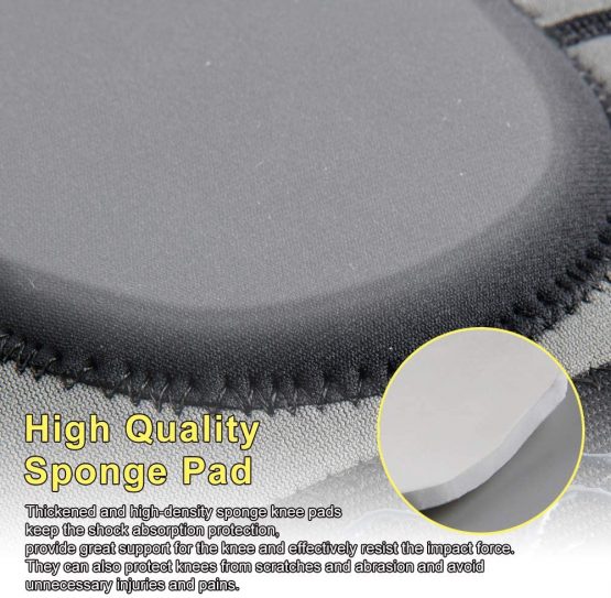 Hueglo Adjustable Protective Soft Sponge Dance Knee Pad for Women Girls, Stabilized Cushiony Breathable Knee Pads for Dancing/Yoga/Sports/Exercise/Volleyball 2Packs Dance Protector, Black M - Image 3