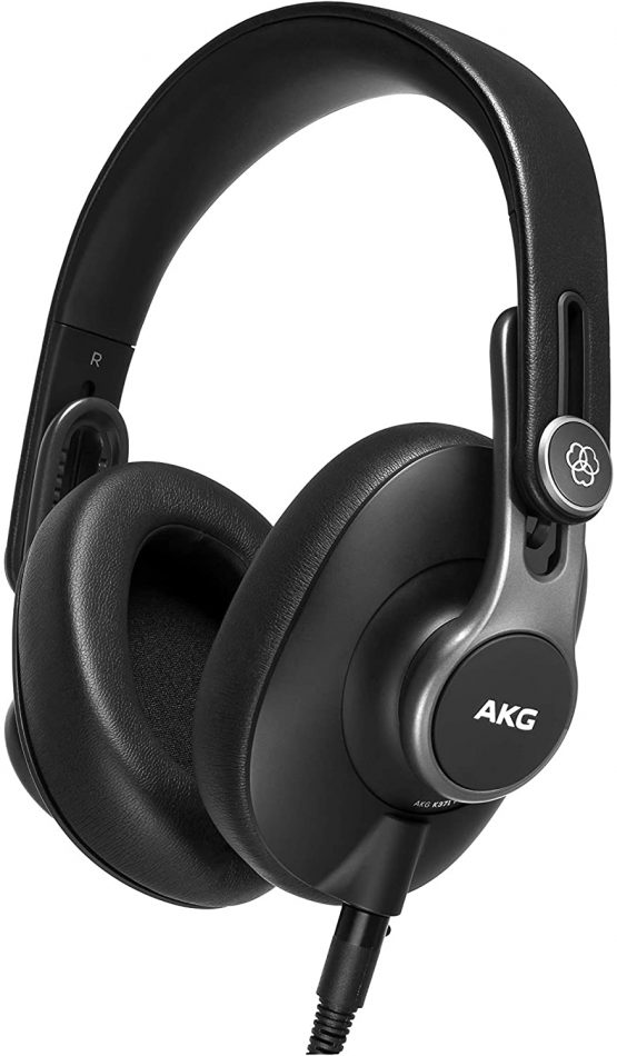 AKG K371 Studio Headphones, Over-Ear Closed-Back Design for Professional Performance, Lightweight and Foldable with 8 position hinges, Premium Isolating Earpads, Reinforced for AKG Durability