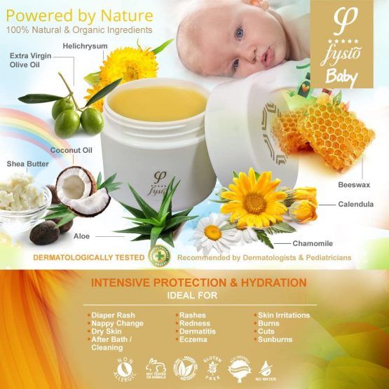 Nappy Cream | Natural Healing Baby Diaper Care | Ointment for Sensitive Skin - Moisturiser with Beeswax, Calendula, Shea Butter & Olive Oil (50ml / 1.7 fl oz) - Image 2