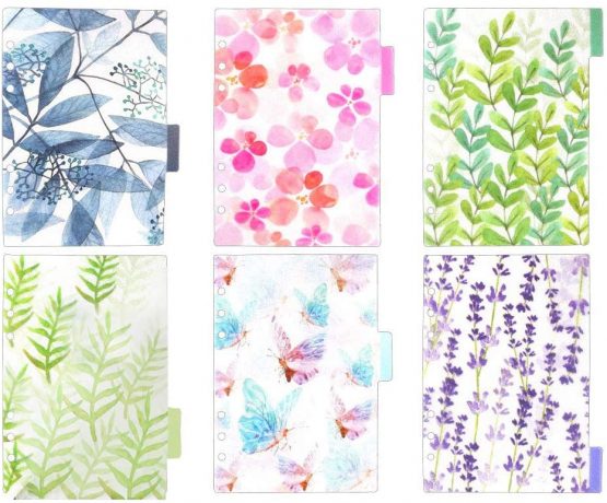 QincLing Refillable A5 Notebook Set，1 Pack 50 Sheets 6 Holes Loose-Leaf Lined Refill Paper, 6 PCS PVC Binder Index Dividers Subject Dividers, Ruler And 125 Pcs Note Flags Index Tabs - Image 3
