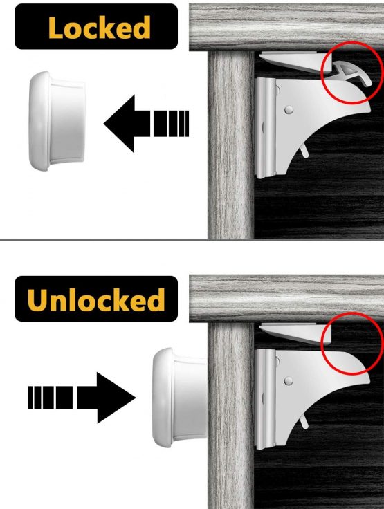 Norjews Child & Baby Safety Magnetic Keys for Cupboard Drawer Locks, Baby Proof Cabinet Lock Magnet Key Replacement, 2 Keys - Image 3