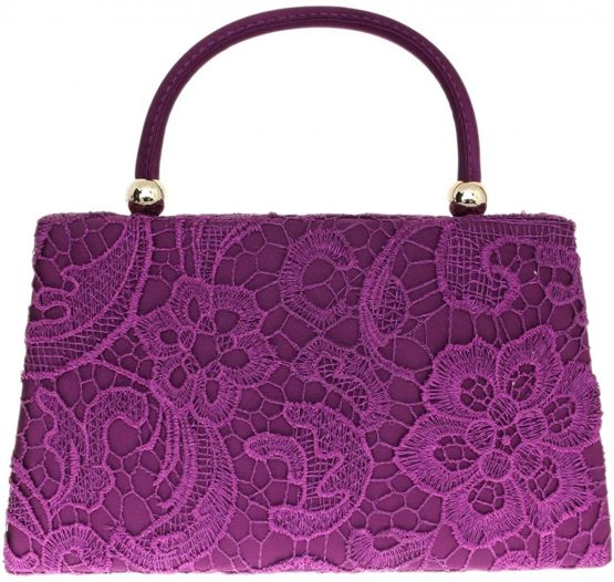 Girly Handbags Lace Satin Top Handle Clutch Bag Handbag Wedding Vintage Womens - Image 3