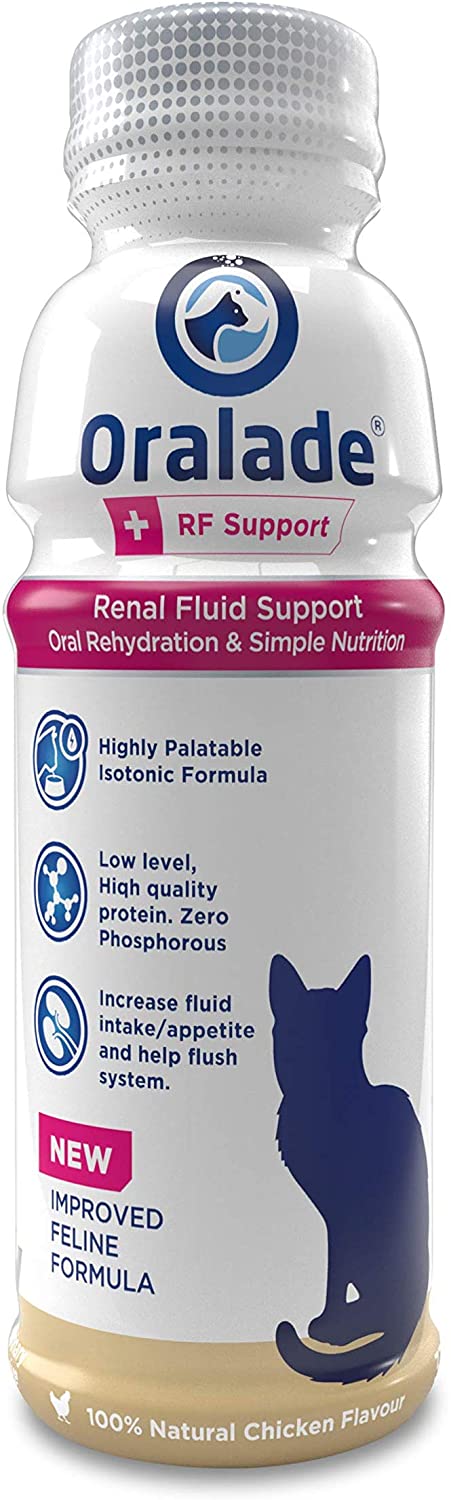 Oralade, Advanced RF+, Oral Rehydration Support for Cats, Fast Acting Isotonic Formula, Kidney and Urinary Support