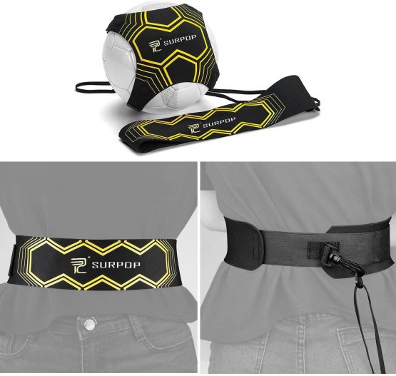 Soccer/Volleyball/Rugby Trainer, Football Kick Throw Solo Practice Training Aid Control Skills Adjustable Waist Belt for Kids Adults - Image 4