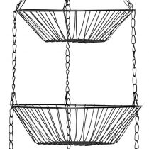 Premier Housewares 509653 3-Tier Chrome Hanging Baskets, 28 x 71 cm