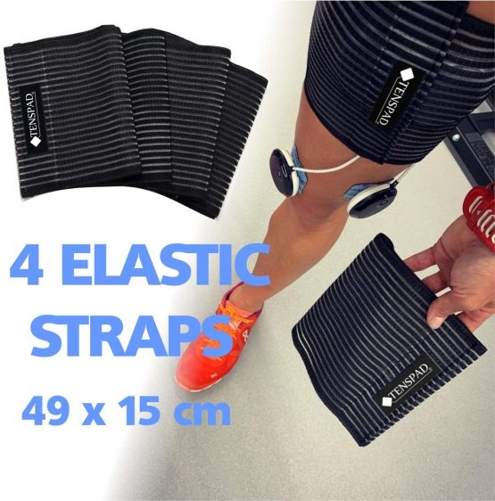 TENSPAD SILVER Set of 4 elastic straps with velcro to hold electrodes - Image 4