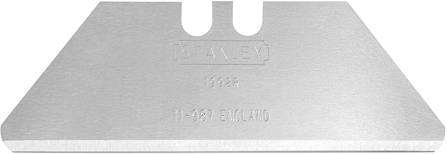 Stanley Tools STA211987 211987 1992B Safety Blades for Spring Back Knife - Yellow (Pack of 10), Silver