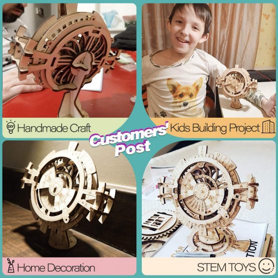 ROBOTIME 3D Puzzles for Adults Perpetual Calendar Wooden Model Kits to Build for Adults Brain Teasers Woodcraft Construction Sets Mechanical Jigsaw Puzzle - Image 4