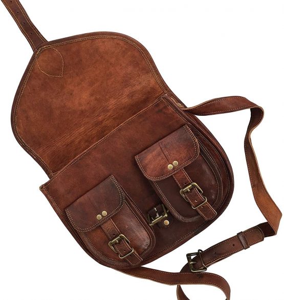ALASKA EXPORTS - 14 Inch Leather Purse Women Shoulder Bag Crossbody Satchel Ladies Tote Travel Purse Genuine Leather (10 X 13 X 3.5 INCH) - Image 2