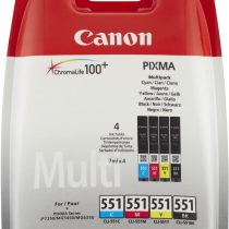 Canon Original CLI-551 Ink Cartridge - Cyan, Magenta, Yellow and Black Multi