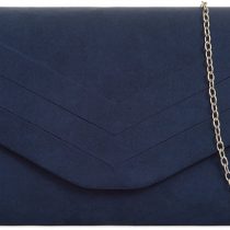 fi9 Women's Stylish Suede Envelop Style Bridal Wedding Evening Clutch Party Purse Hand Bag