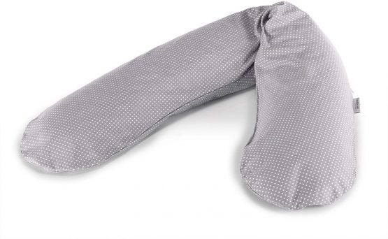Replacement cover for the original Theraline pregnancy and nursing pillow, 100% cotton, dots grey