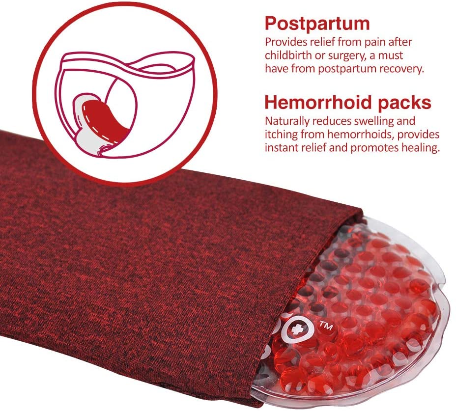 NEWGO Perineal Ice Packs for Postpartum, 2 Reusable Flexible Maternity Ice Packs with 4 Soft Washable Sleeves - Image 3