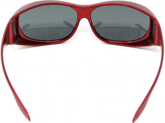 Opticaid Over Glasses Fit Over Sunglasses Sports Glasses Polarised Anti Glare Wrap Around Mens Womens Sports metallic red Category 3 Lens Remaldi - Image 3