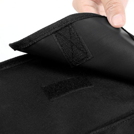 Dokon Gift Wrap Sleeve (2 Pieces), Waterproof, Heavy Duty Rip Proof 600D Oxford Fabric Christmas Wrapping Paper Storage, Bag, Organizer with Pockets (74x13cm) - Black - Image 4