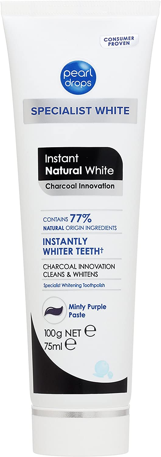 Pearl Drops Professional Daily Toothpaste with Charcoal, Up to 4 Shades Whiter Teeth, Natural Formula, Enamel Protection - Image 2