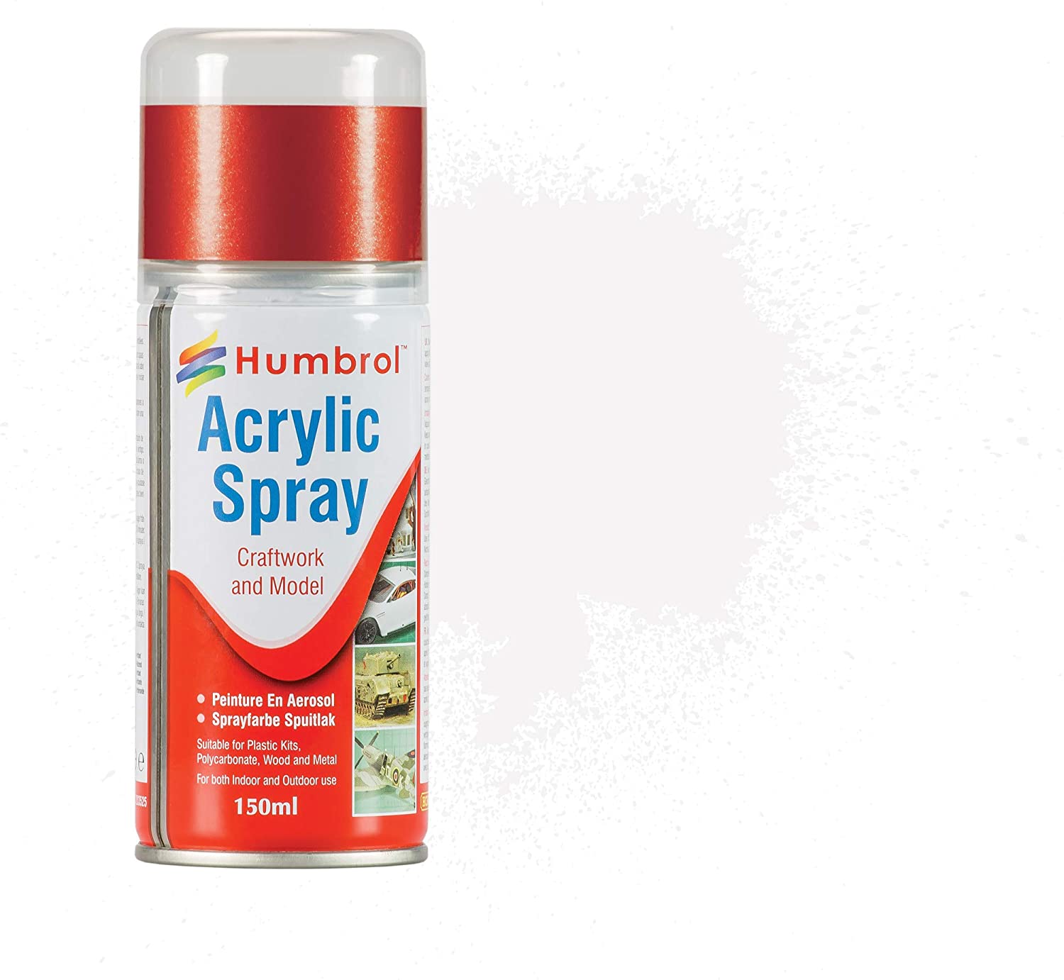 Humbrol AD6022 150ml Acrylic Spray Paint No. 22 Gloss (White)