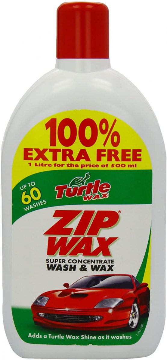 Turtle Wax TUR-T4202 Zipwax Wash and Wax 500ml Plus 100 Percent Free