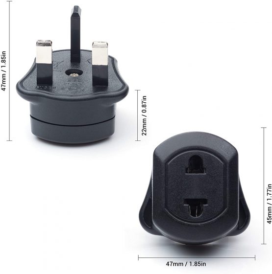 EU 2 Pin To UK 3 Pin Fused Adaptor Plug For Shaver/Toothbrush Q4U 1X Black adapter European to UK Adapter EU/US to UK Plug Adaptor - Image 4