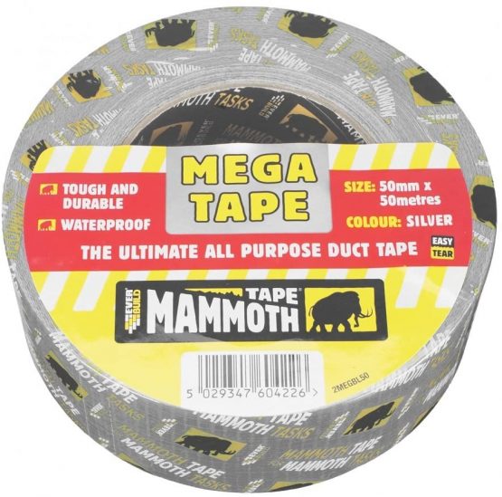 Everbuild Mammoth Mega All Purpose Duct Tape, Yellow, 50 mm x 50 m