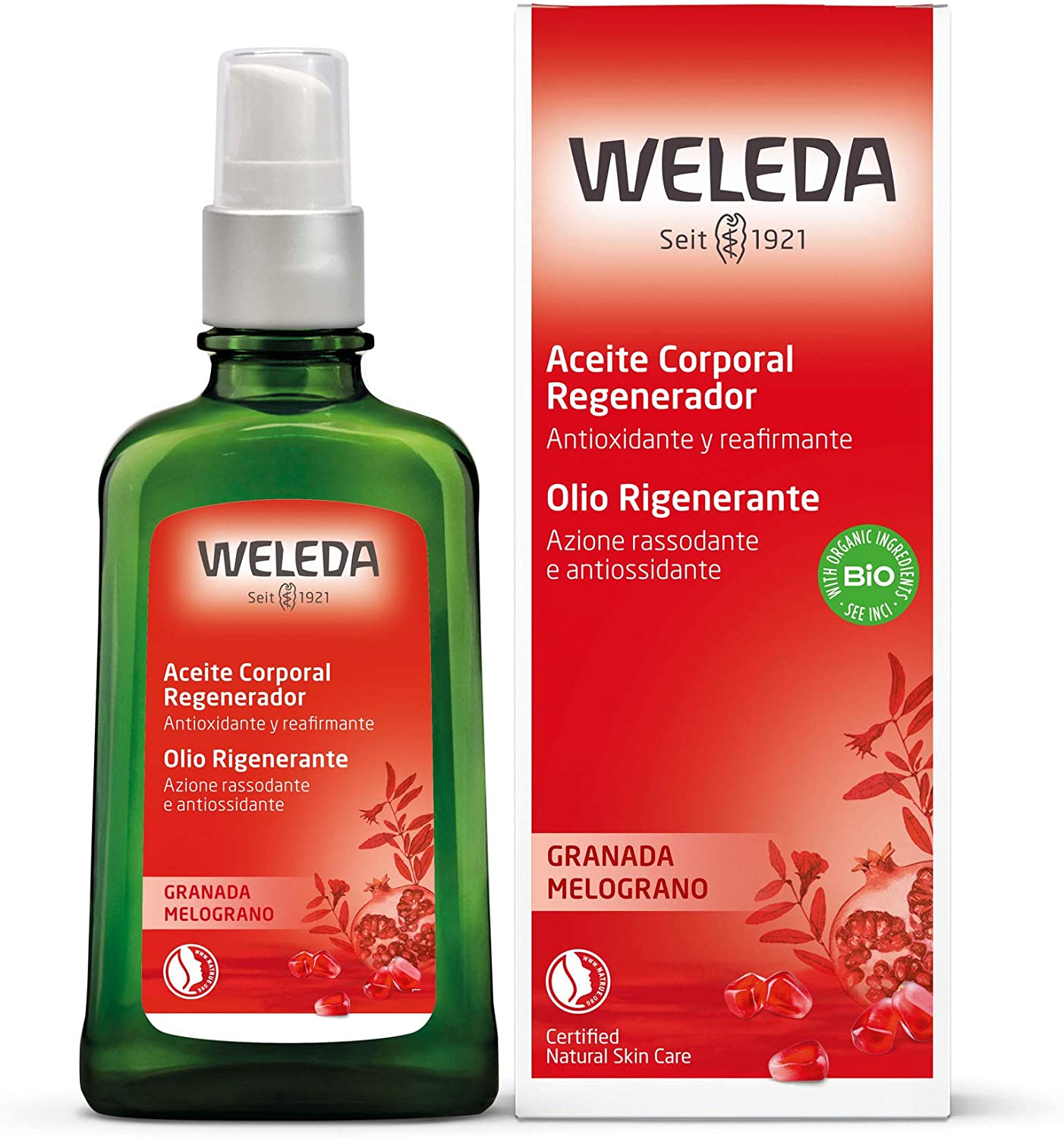 Weleda body oil, pomegranate, 100 ml, 100 ml (Pack of 1) - Image 2