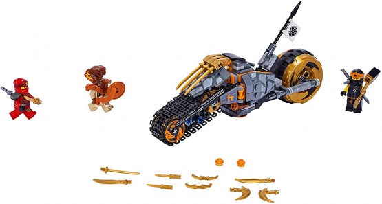 LEGO 70672 NINJAGO Cole’s Dirt Bike Ninja Motorbike with Caterpillar Tracks and 3 Minifigures, Adventure Toy for Kids - Image 3